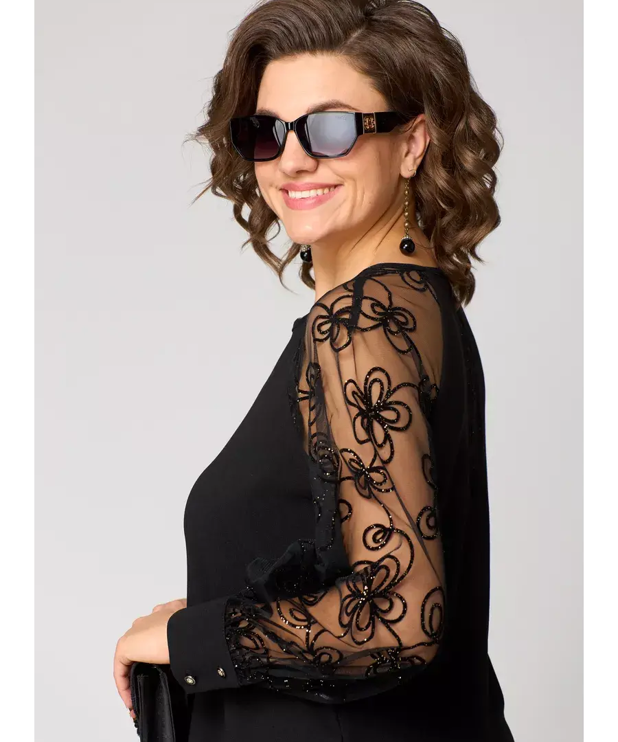 Barbara | Elegantní černé sexy krajkové šaty