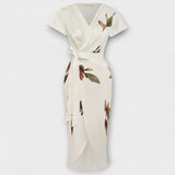 Satinové zavinovací šaty