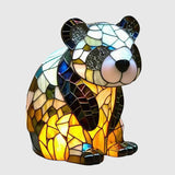 Lampa z tvrzeného skla s designem zlatého pandy