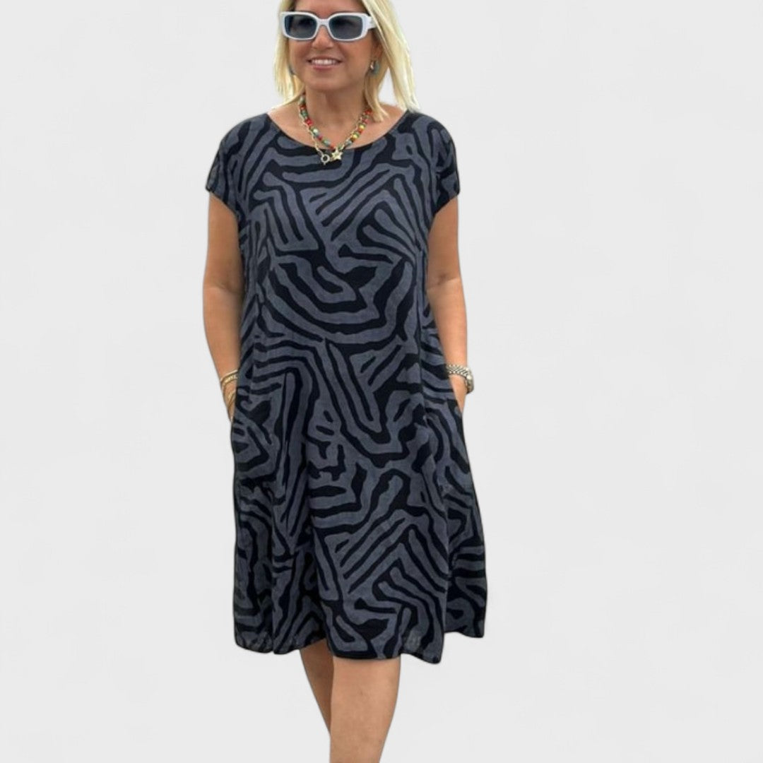 Nelia - Letní Šaty s Kulatým Výstřihem