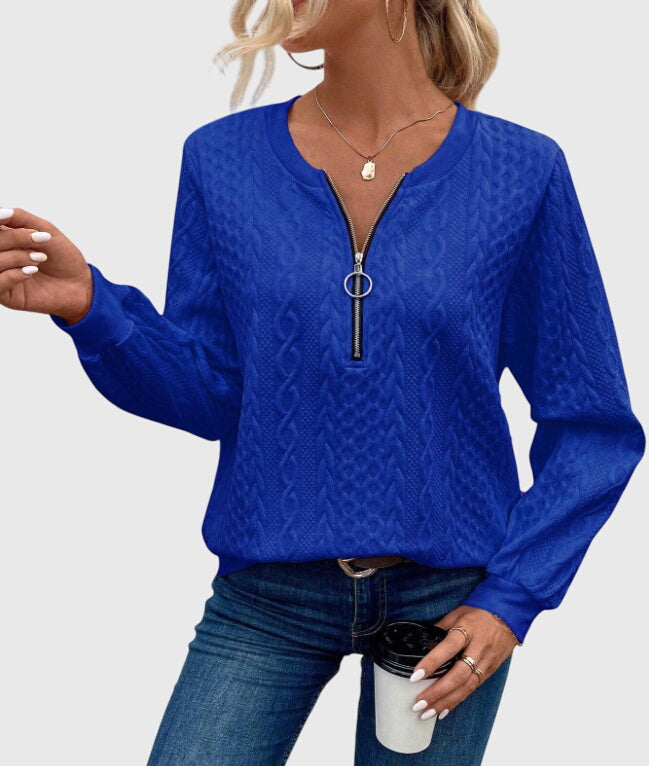 Nora™ | Svetřík s zipem