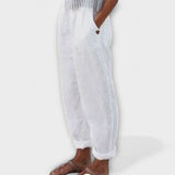 Clara - Kalhoty s měkkým pasem a bočními kapsami