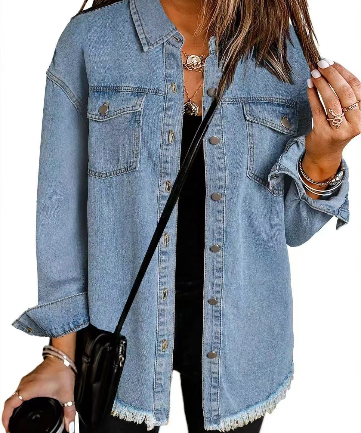 Martina - Džínová košile s knoflíky