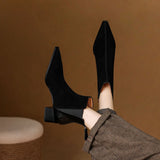 Verena | Luxusní kotníkové boty se středním podpatkem