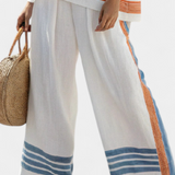 Sada etnický Daisy v bílé s detaily v modré a oranžové – jedinečný a živý styl