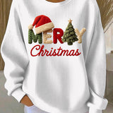 Dámský Vánoční Print Casual Mikina